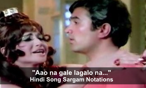 Aao na gale lagalo na notations