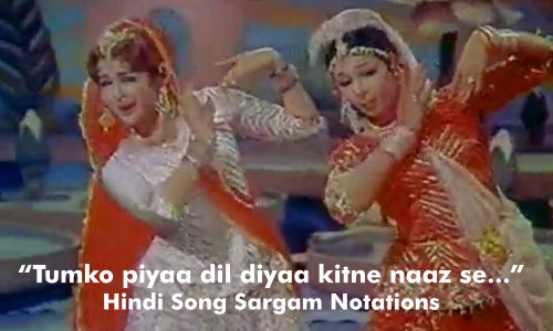 Tumko piyaa dil diyaa kitne naaz se notations