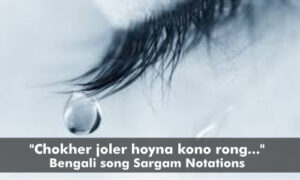 Chokher joler hoyna kono rong free sargam notations