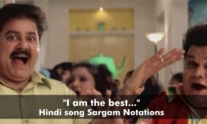 Free sargam notaions for song I am the best